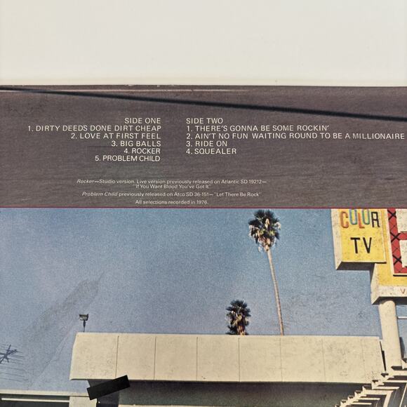 AC/DC Dirty Deeds Done Dirt Cheap 1976 Atlantic Records SD 16033 Vinyl LP - Picture 10 of 10